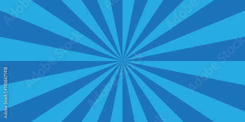Abstract blue retro with sunburst pattern design. Vintage sunrays. sun beam vector banner design and comic burst gradient concept pattern.