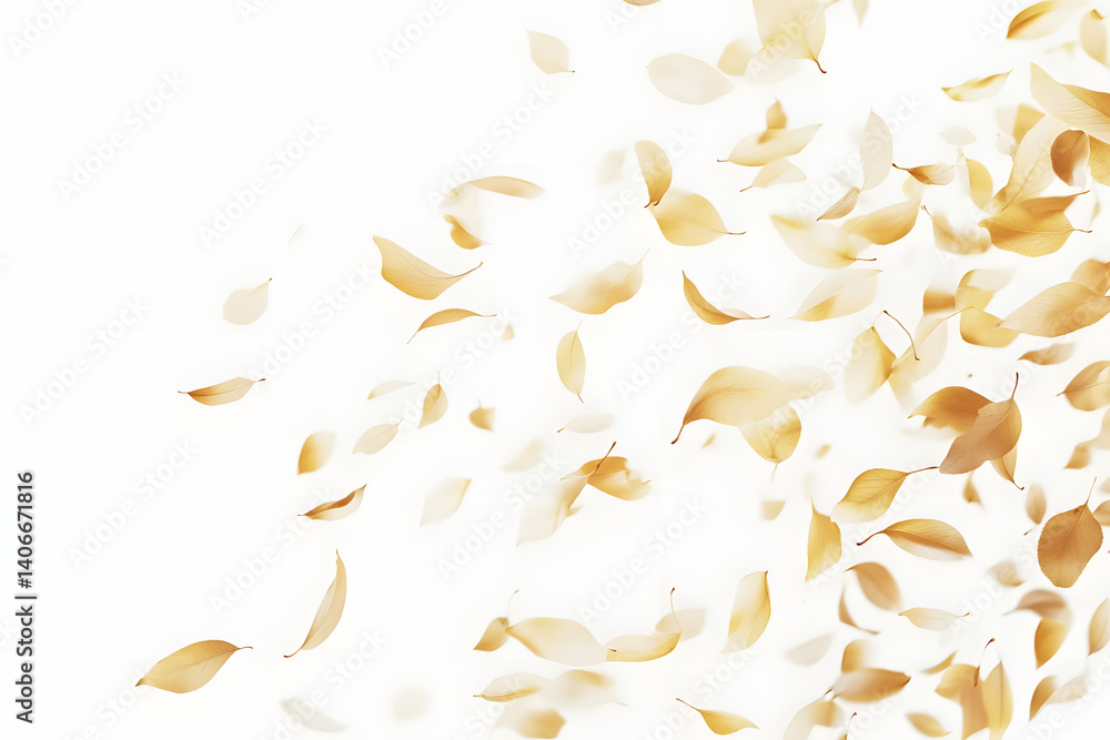 Obraz premium Golden Leaves Dance in Autumn Air
