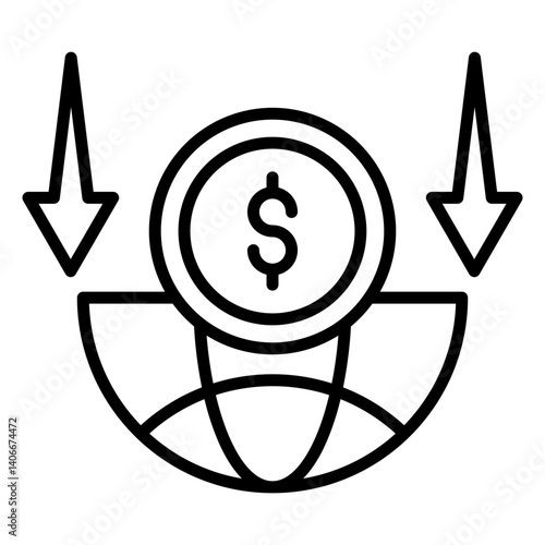 Economic Down Icon