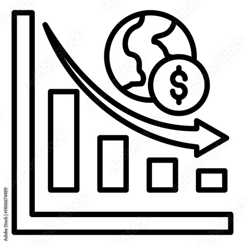 Economic Contraction Icon