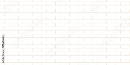 White brick vector illustration texture of the wall with masonry Bricks laid in rows background. Abstract bathroom wall and floor brick wall texture background. 