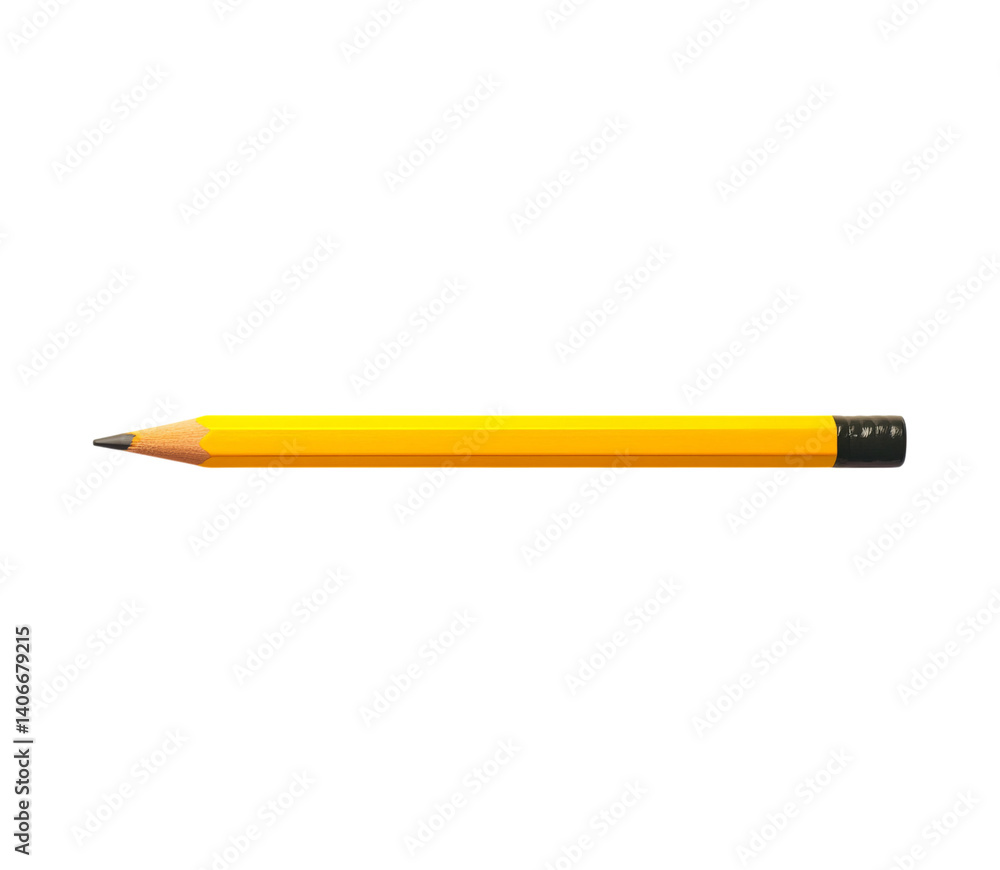A simple pencil is drawn with an orange point, on Png Format and Transparent Background A simple pencil is drawn with an orange point, on Png Format and Transparent Background