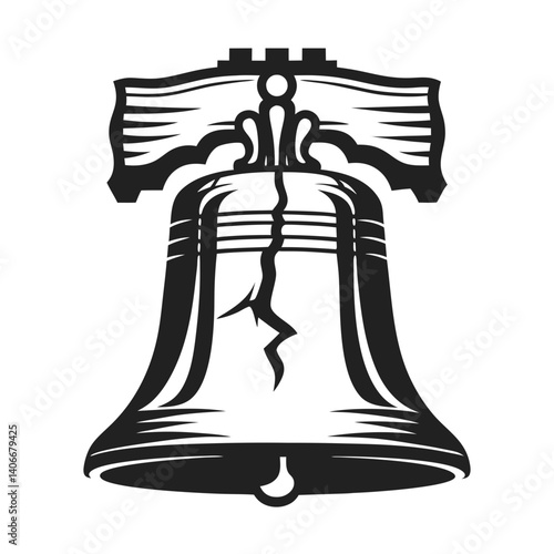 Liberty Bell Silhouette Vector