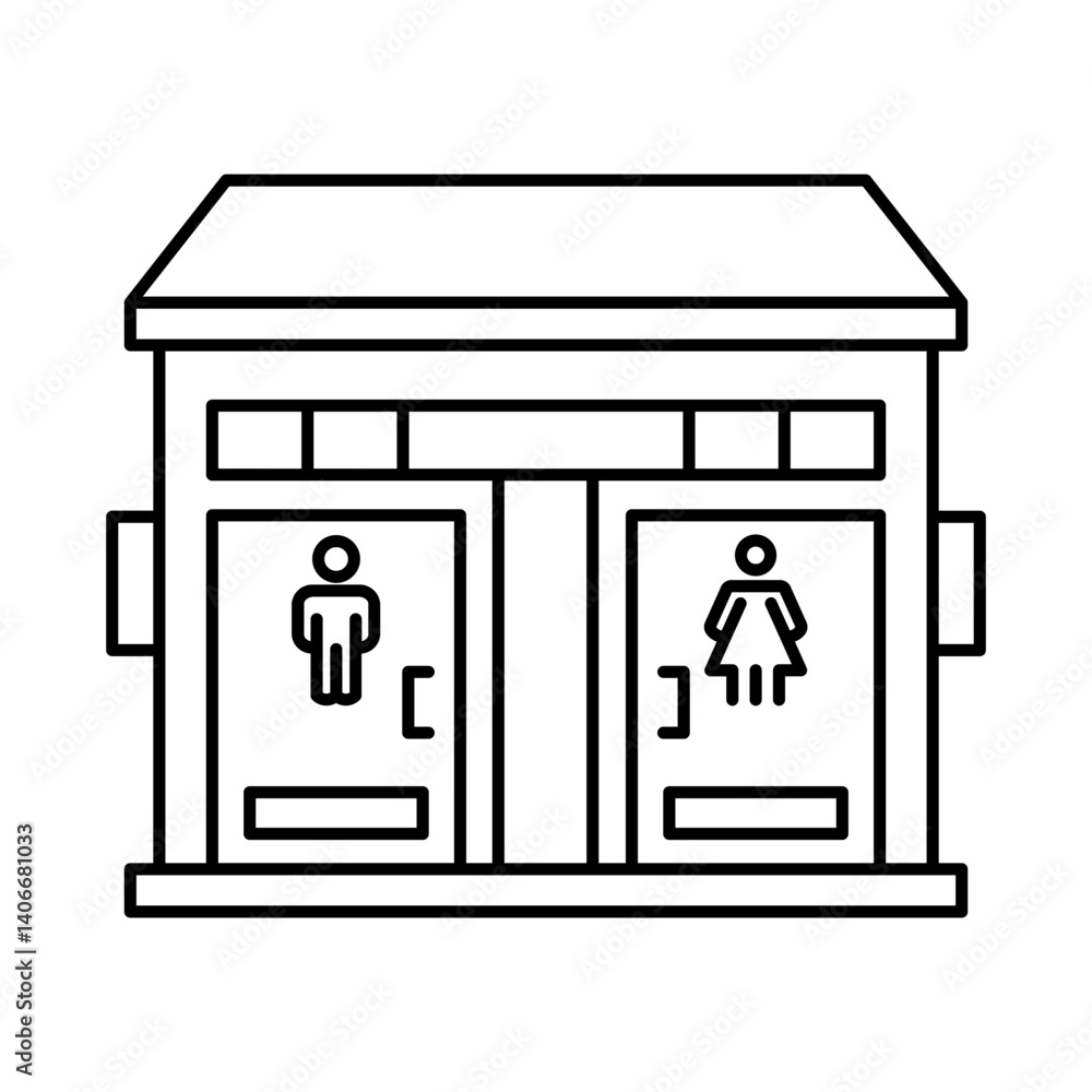 Fototapeta premium Public Restroom Icon