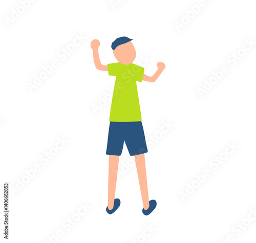 ポーズをとる男性のイラスト