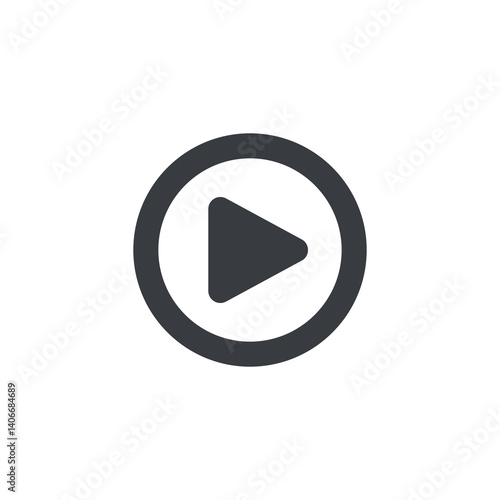 Free Download Simple play button vector icon - GFXLoad