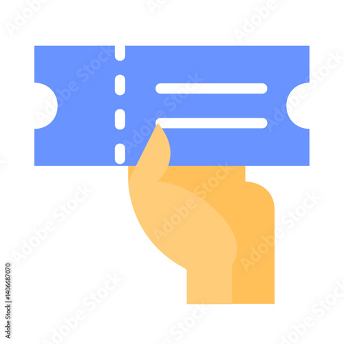 손에 든 티켓 아이콘