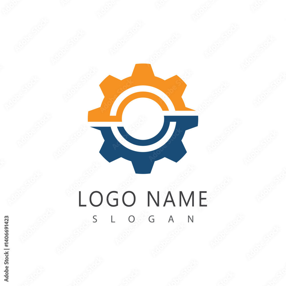 Fototapeta premium Gear logo vector template symbol design