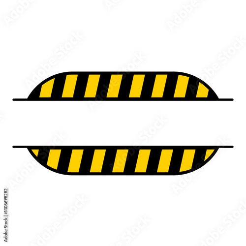 Caution Stripes Banner, Saf...