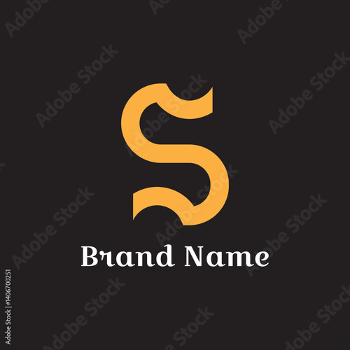Abstract vector logo design is a company business symbol, an artful icon element. S letter logo. 