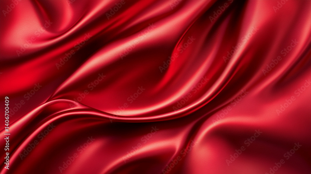 Obraz premium Red silk background HD 8K wallpaper Stock Photographic Image