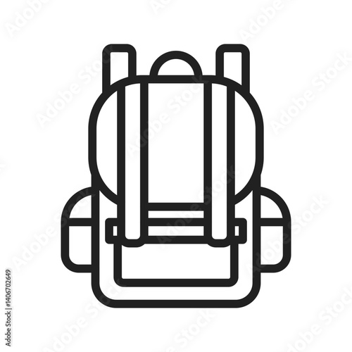 Backpack icon vector image. Suitable for mobile apps, web apps and print media.