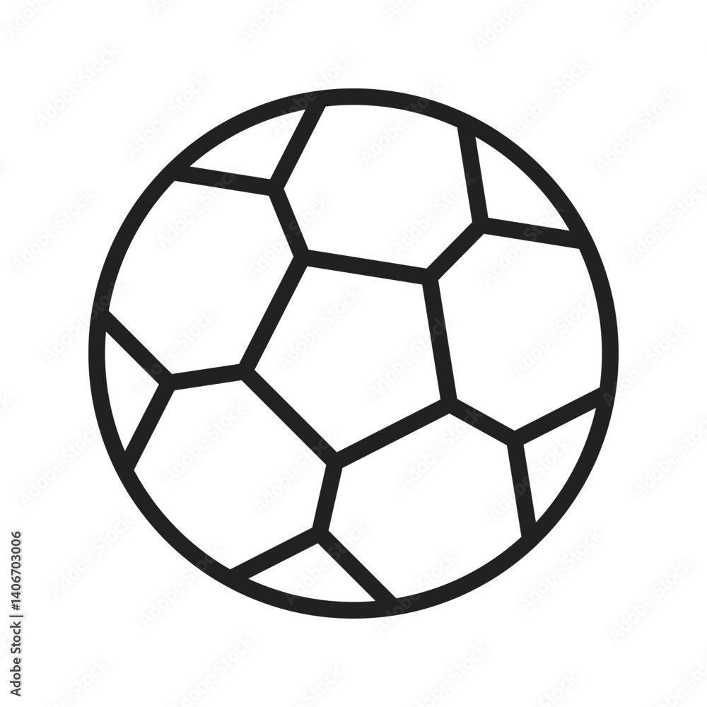 Fototapeta premium Football icon vector image. Suitable for mobile apps, web apps and print media.