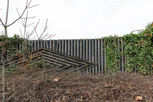 Abstract texture of old wooden fence