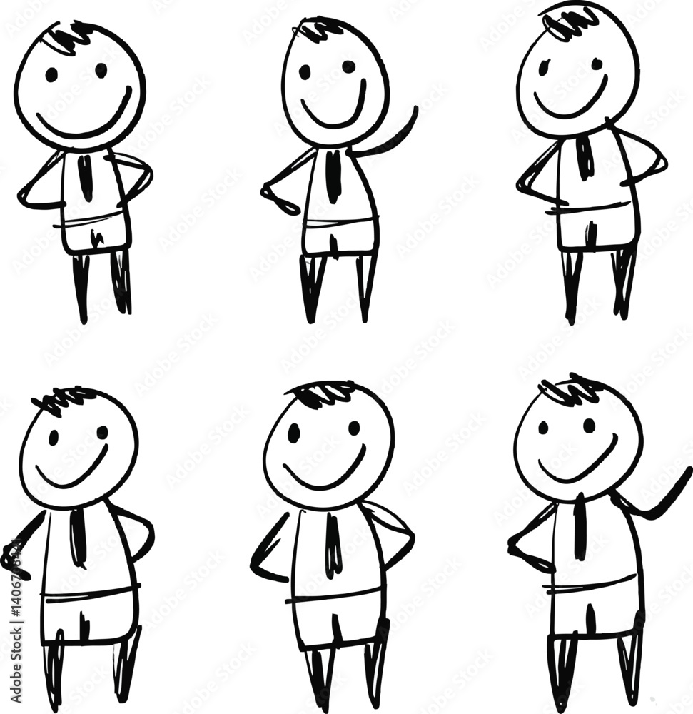Stick man set figure stickman illustration character cartoon people hand drawn Stick man set figure stickman illustration character cartoon people hand drawn