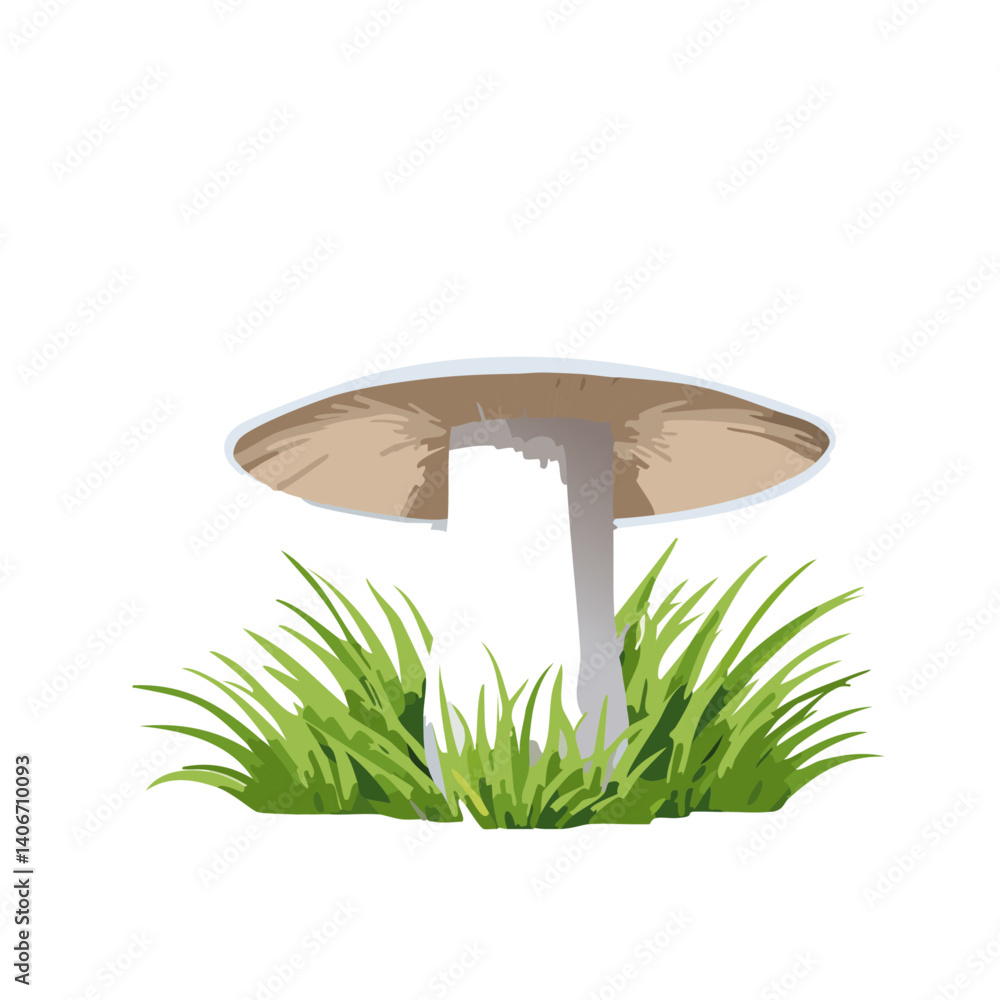 white mushroom isolated on white vector icon design