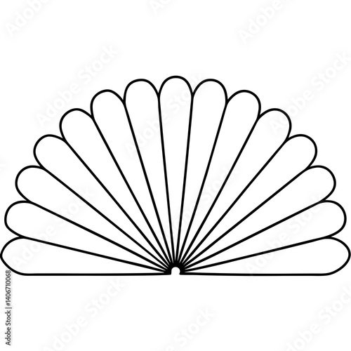 Line Art Drawing for Kids – Simple Outline Vector Illustration for Educational Design