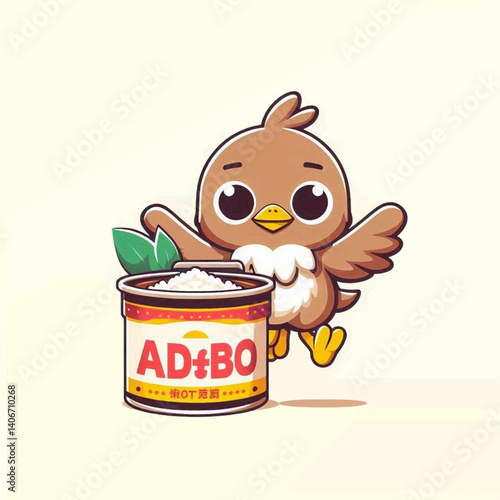 vector of Adobo flat design style, isolated on white background