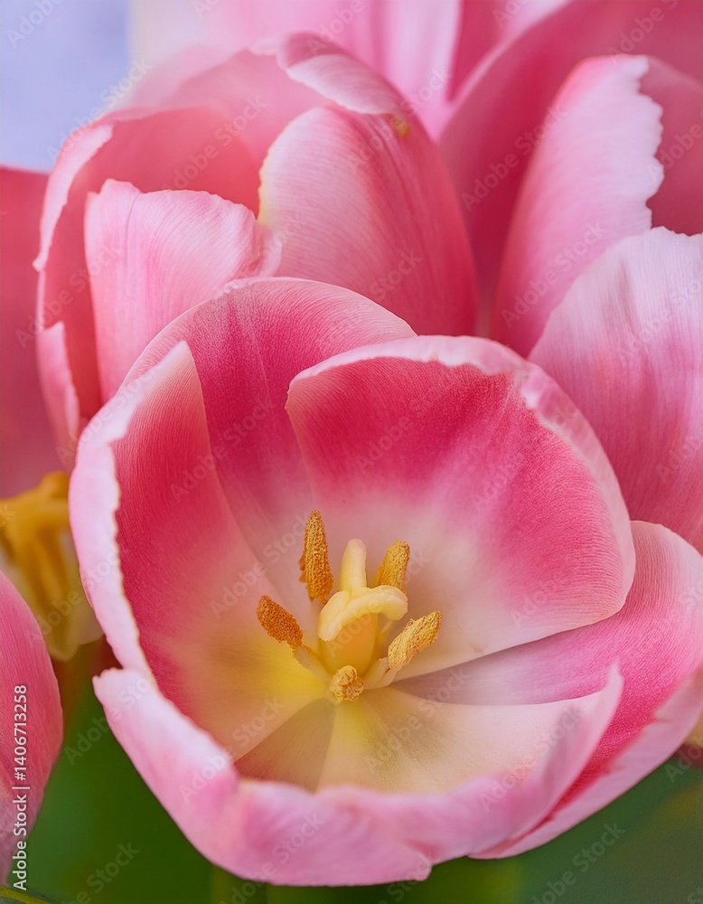 A high-definition close-up captures the elegant transformation of a pastel pink tulip in breathtaking time-lapse detail. The frame opens with the flower’s tightly closed bud. A high-definition close-up captures the elegant transformation of a pastel pink tulip in breathtaking time-lapse detail. The frame opens with the flower’s tightly closed bud.