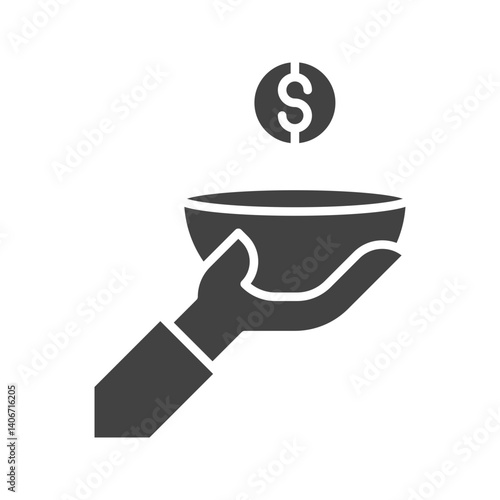 Beggar icon vector image. Suitable for mobile apps, web apps and print media.