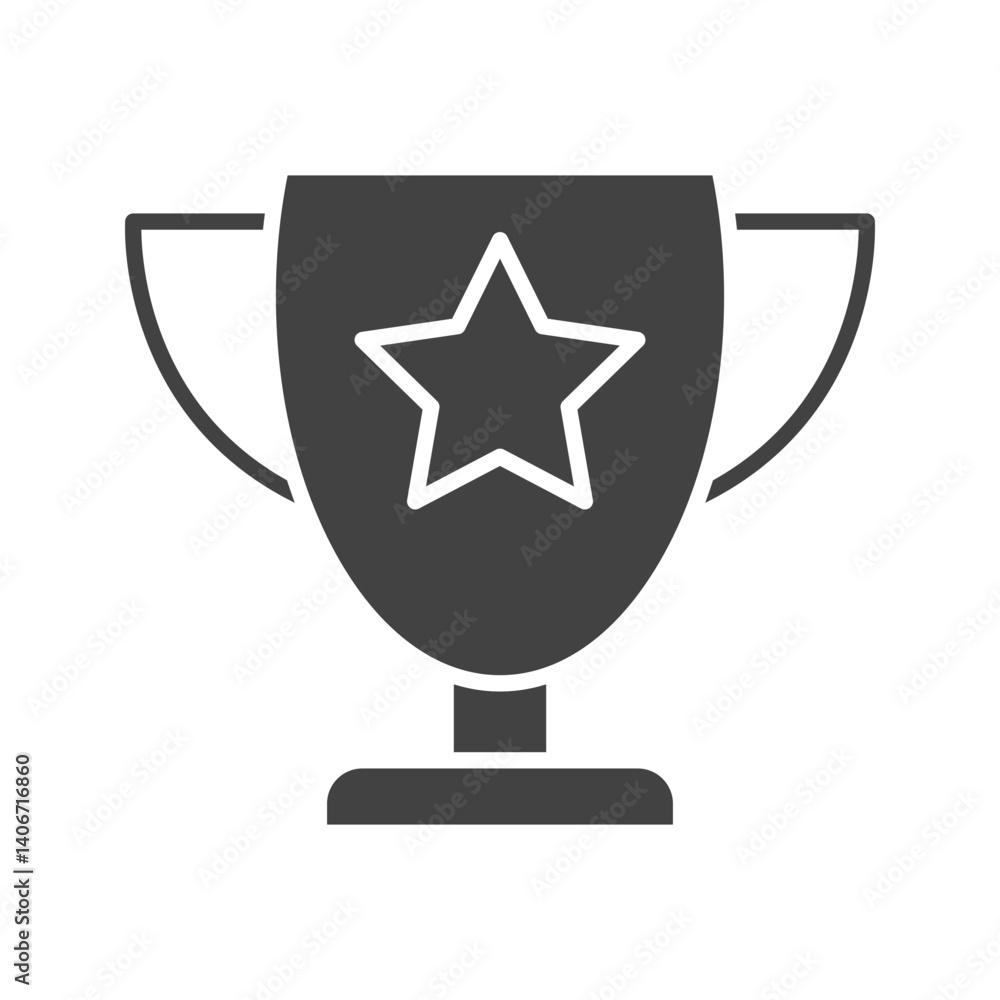 Trophy icon vector image. Suitable for mobile apps, web apps and print media. Trophy icon vector image. Suitable for mobile apps, web apps and print media.