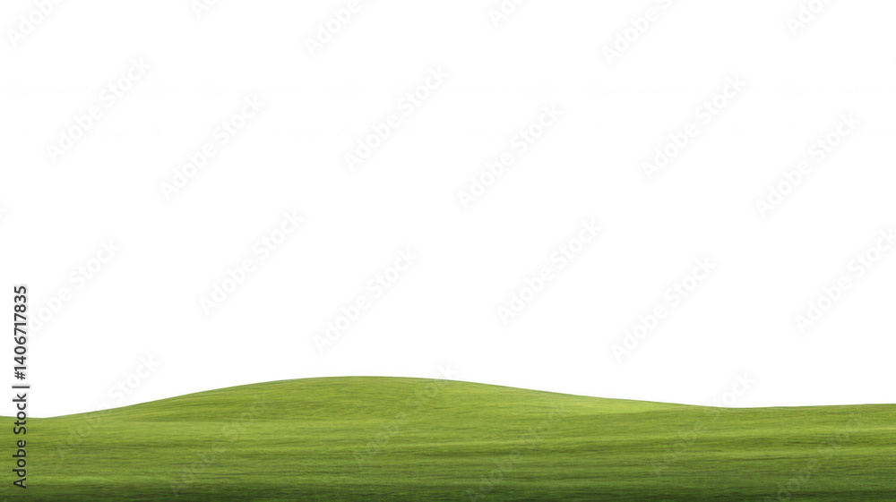 Lush Green Field with Gentle Cloud Silhouettes Transparent Background Lush Green Field with Gentle Cloud Silhouettes Transparent Background