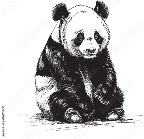 panda vector cartoon