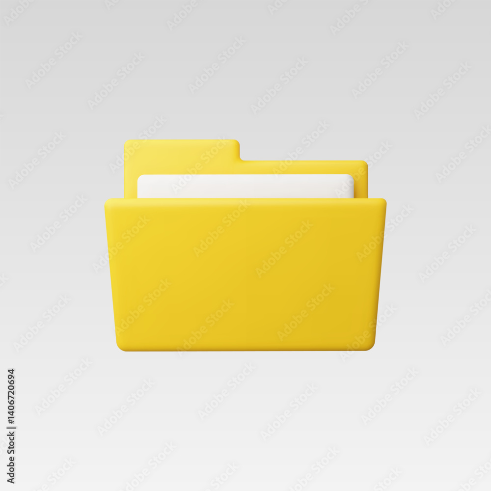 3d Realistic Folder Icon vector illustration 3d Realistic Folder Icon vector illustration
