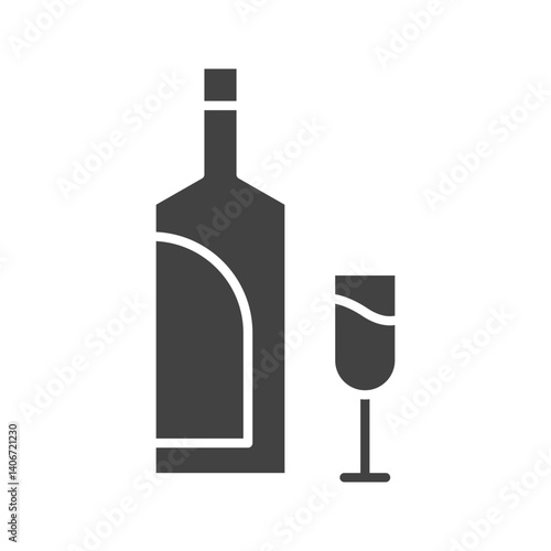 Alcoholic icon vector image. Suitable for mobile apps, web apps and print media.