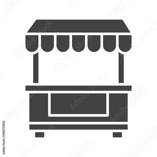 Booth icon vector image. Suitable for mobile apps, web apps and print media.