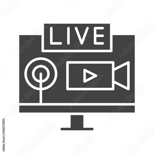 Broadcast icon vector image. Suitable for mobile apps, web apps and print media.