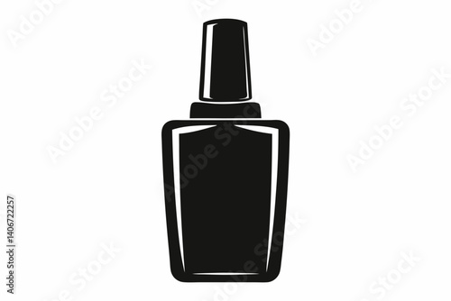 nail polish bottle silhouette vector illustration