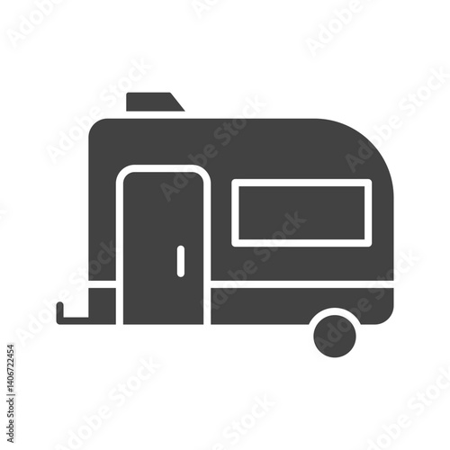 Caravan icon vector image. Suitable for mobile apps, web apps and print media.