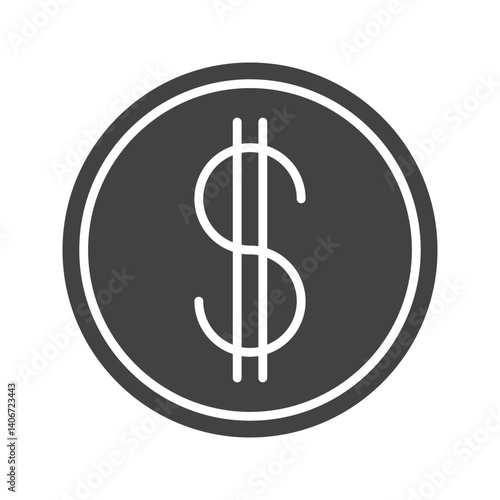 Coin icon vector image. Suitable for mobile apps, web apps and print media.