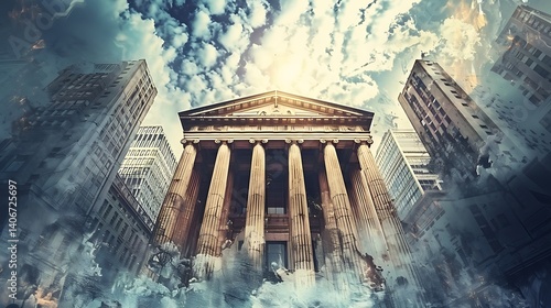 A central bank setting interest rates or managing money supply