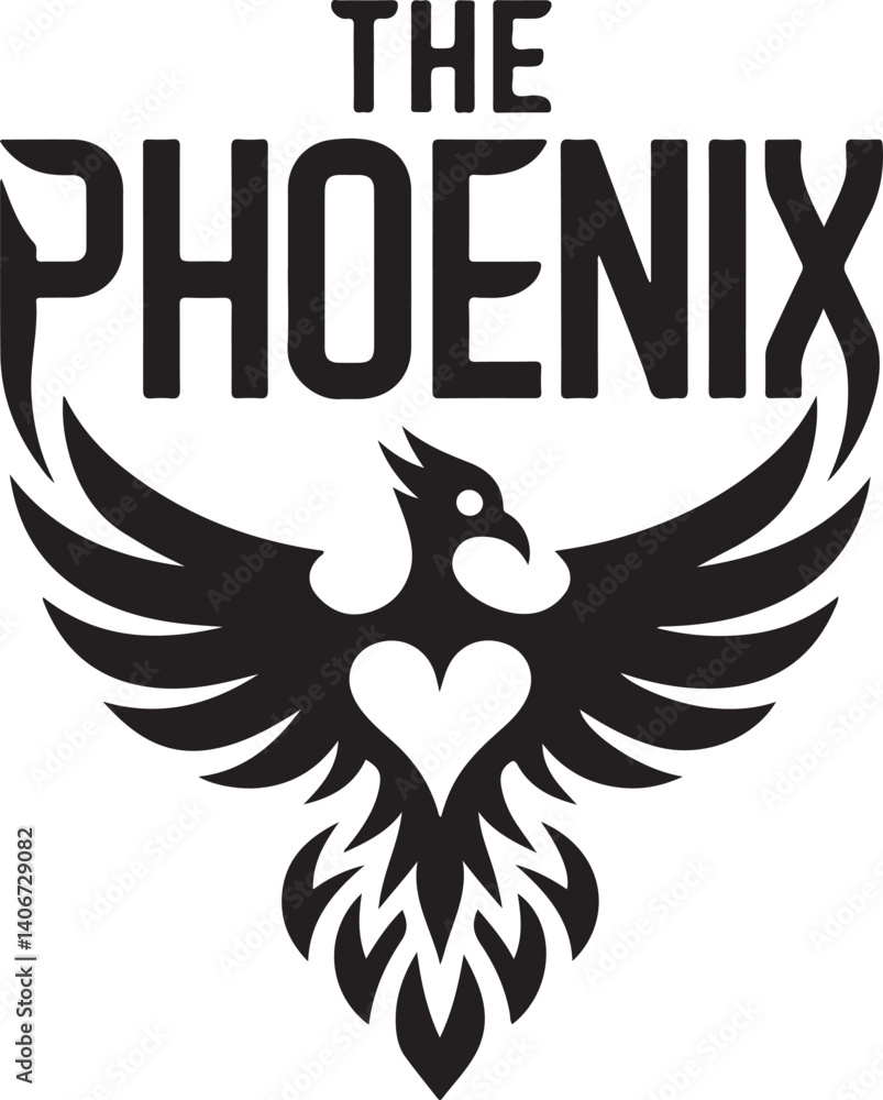 Obraz premium THE PHOENIX bird silhouette art