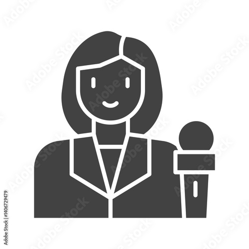 Journalist icon vector image. Suitable for mobile apps, web apps and print media.