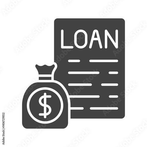 Loan icon vector image. Suitable for mobile apps, web apps and print media.