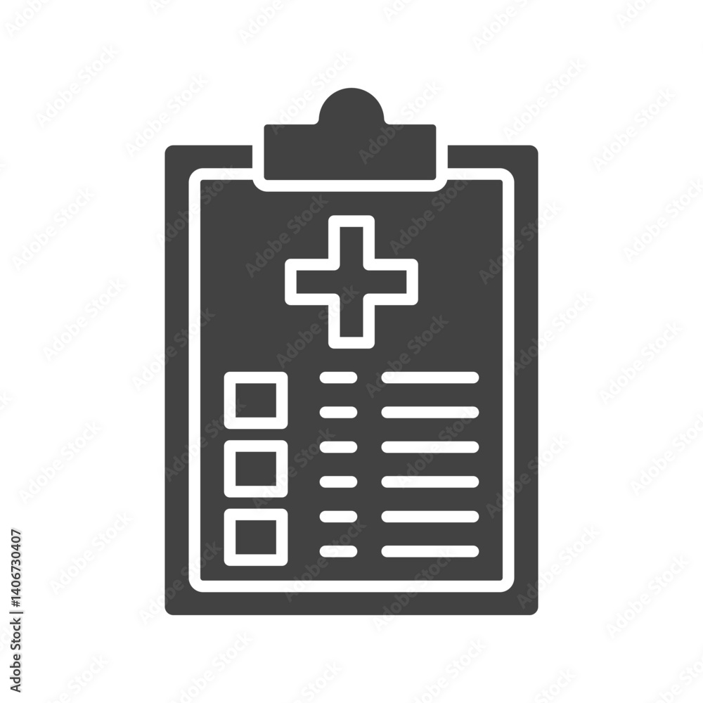 Medical Report icon vector image. Suitable for mobile apps, web apps and print media. Medical Report icon vector image. Suitable for mobile apps, web apps and print media.