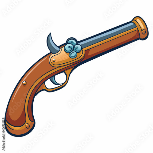 vector illustration of a gun