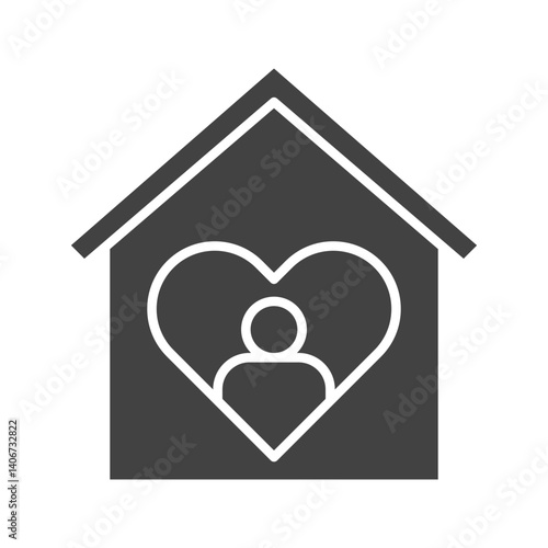 Orphanage icon vector image. Suitable for mobile apps, web apps and print media.