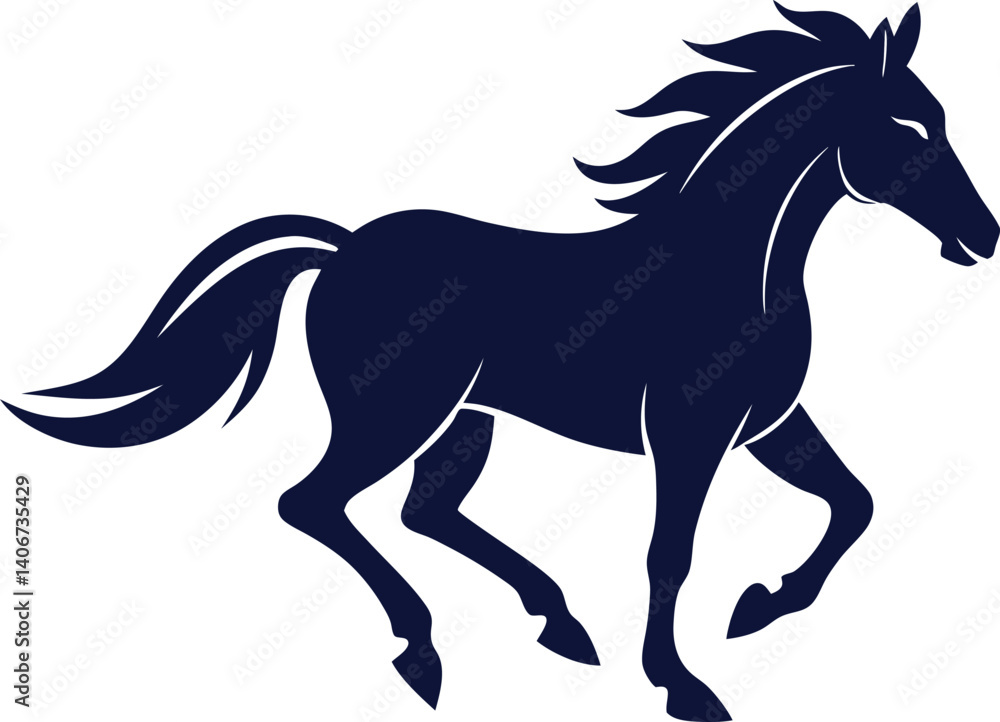 Obraz premium Running horse silhouette