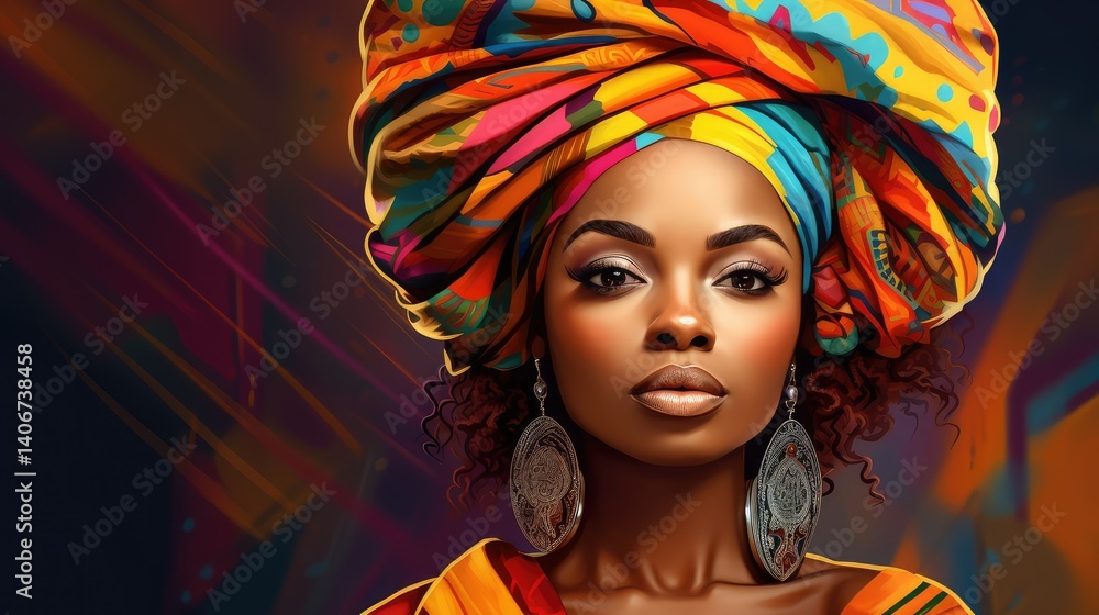 Obraz premium dress black woman illustration