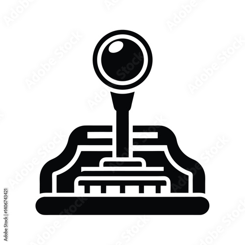 Manual Transmission Gear Shift Lever Minimalist Icon