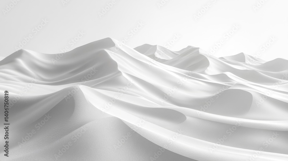 Obraz premium White Sand Dunes Minimalist Desert Landscape