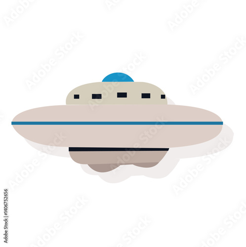 UFO Flying In Space Cartoon Vector Icon