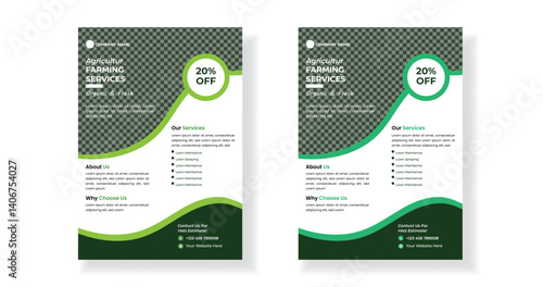 Modern & Clean Agriculture Flyer Design template Size a4