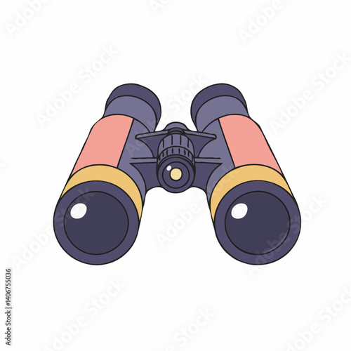 Binoculars on white background