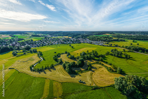 Ausblick auf den Naturpark Augsburg Westliche Wälder im Tal der Schmutter rund um die Marktgemeinde Diedorf