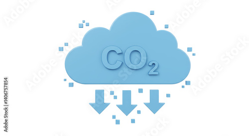 Foto Isolated Carbon Dioxide Cloud